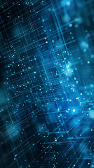 A digital blue background, graphic design, technology, numbers, scifi