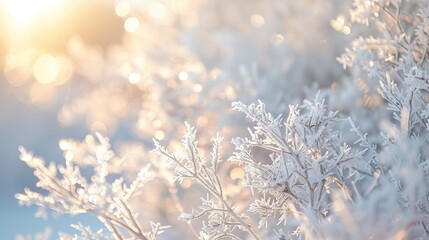 Defocused icy illusions The blurred backdrop of frost creates a surreal and almost magical setting as the pale dawn light softens the sharp edges and transforms the familiar into soing .