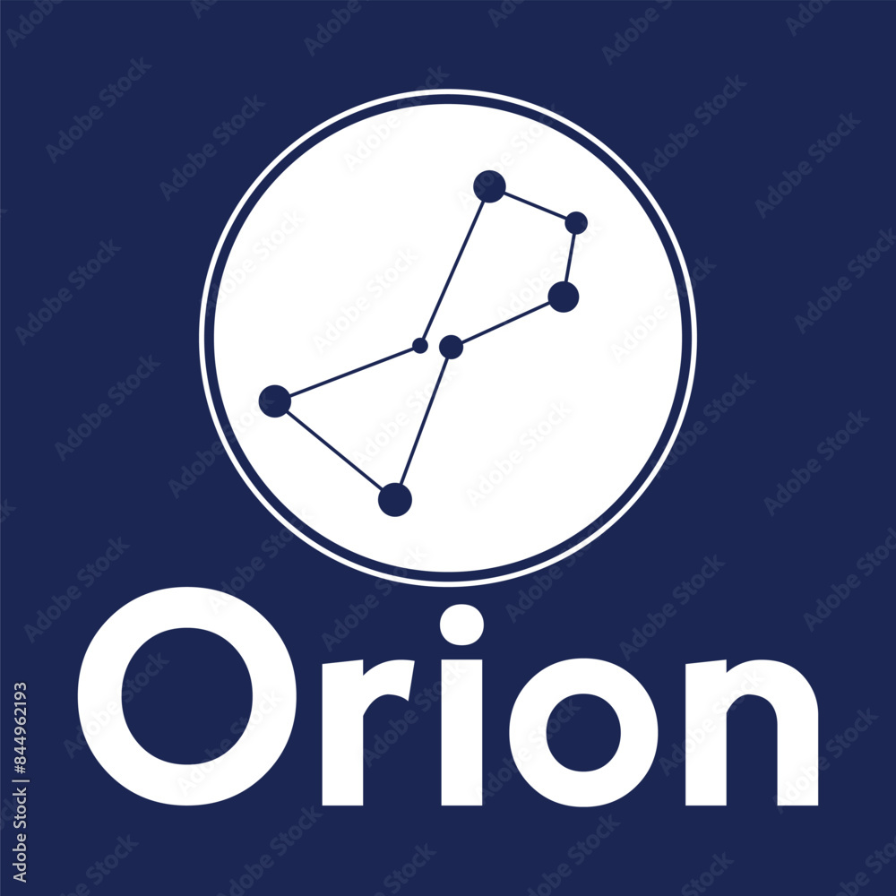 Poster orion logo design icon vector