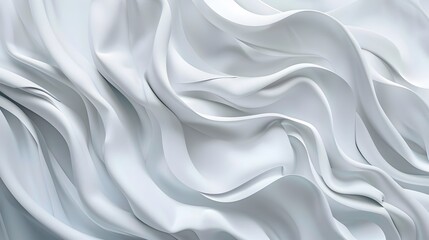 Fototapeta premium Abstract white and light gray wave modern soft luxury texture with smooth and clean vector subtle background. 