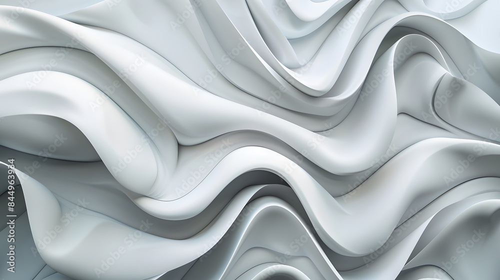 Poster abstract white and light gray wave modern soft luxury texture with smooth and clean vector subtle ba
