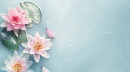 Natural background, decorated with a lily flower.