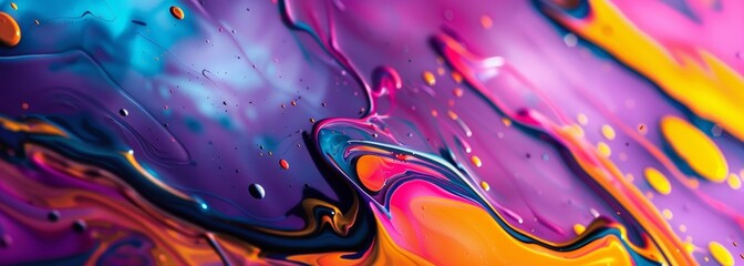Obraz premium Air blow oil acrylic painting horizontal banner wallpaper background