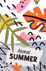 Aloha Summer Hand Drawn Poster
