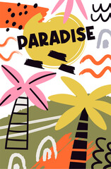 Summer Paradise Hand Drawn Poster