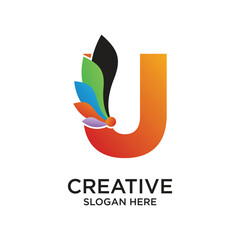 Letter logo design simple concept Premium Vector