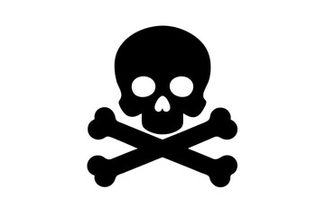 skull and bones silhouette vector illustration