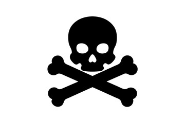 skull and bones silhouette vector illustration