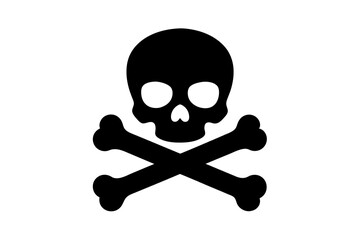 skull and bones silhouette vector illustration