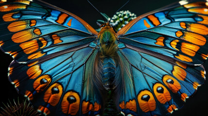 Animal insect butterfly beauty in nature, AI Generative.