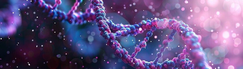 3D rendering of DNA double helix.