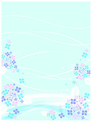 紫陽花　フレーム　バナー　背景