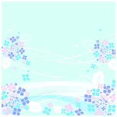 紫陽花　フレーム　バナー　背景