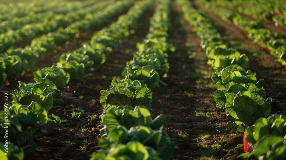 Poster menemen s lettuce field