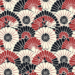 Repeating floral pattern for wallpaper or fabric design, wrapping
