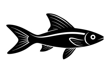 Flying Fish silhouette vector illustration