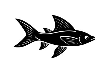 Flying Fish silhouette vector illustration