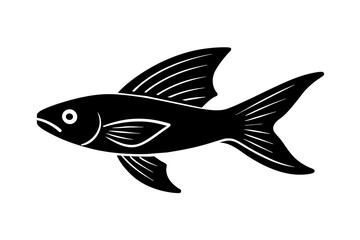 Flying Fish silhouette vector illustration