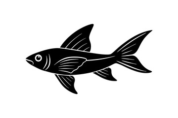 Flying Fish silhouette vector illustration