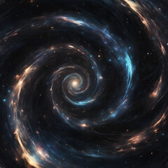 Majestic Spiral Galaxy in Deep Space