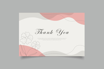 Fototapeta premium thank you card template design