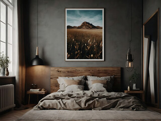 Bedroom Interior Decoration with Photo Frame