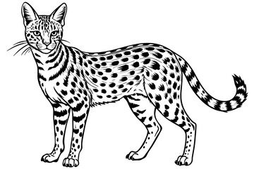 serval animals vector illustration