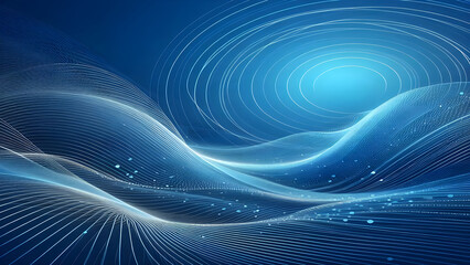 Abstract background a blue wavy lines in a blue background