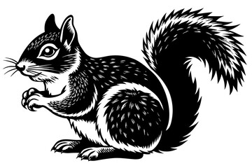 squirrel silhouette  vector illustration