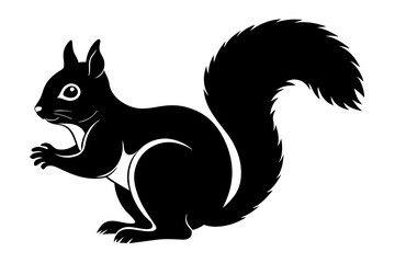 squirrel silhouette  vector illustration