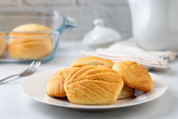 Traditional Delicious Turkish dessert; flour cookie ( un kurabiyesi - Yaprak Kurabiye )