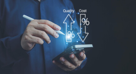 Cost and quality control, Control Quality and cost optimization for products or services to improve customer satisfaction,enhance company performance. Successful corporate strategy, quality control.