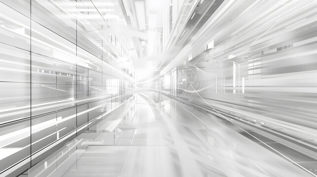 Abstract white technology Hi-tech futuristic digital. High and Lines speed movement. Vector illustration. 