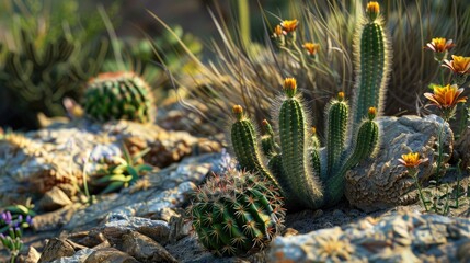 Cacti in their natural habitat