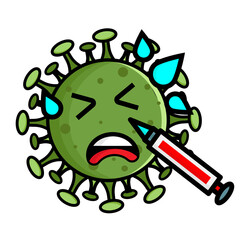 illustration of dead bacteria in an injection