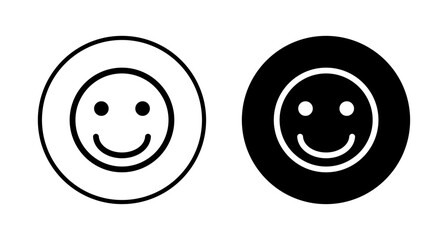 Smile icon vector isolated on white background. Smile vector icon. Emoticon Icon vector. Emoji