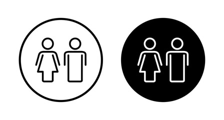Man and woman icon vector isolated on white background. male and female symbol