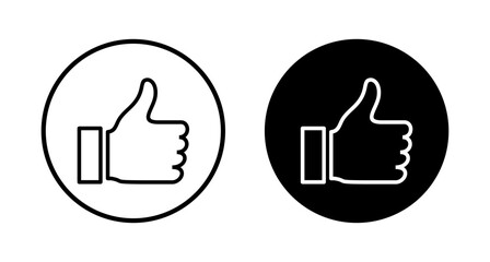 like icon vector isolated on white background. Thumbs up icon. social media icon