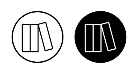 Library icon vector isolated on white background. Book icon vector