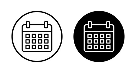 calendar icon vector isolated on white background. Calender symbol. Calendar vector icon. Deadline. Date. Time
