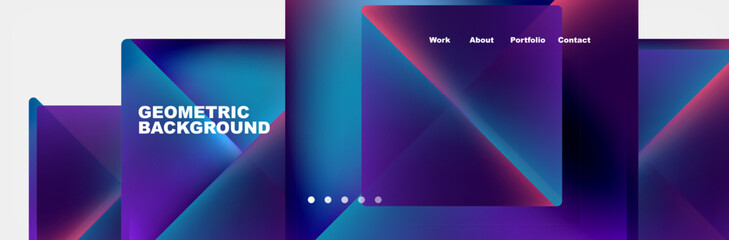 Gradient triangles composition with bright fluid colors. Vector Illustration For Wallpaper, Banner, Background, Card, Book Illustration, landing page