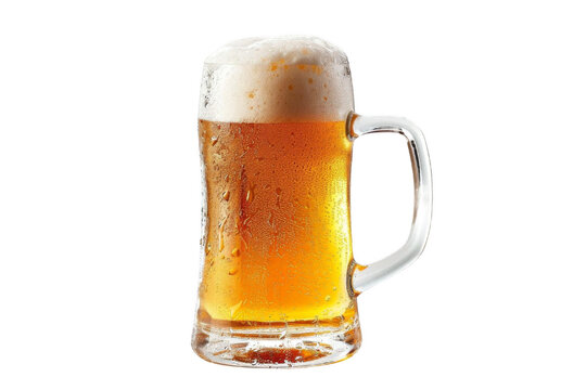 Enjoy the moment with a glass of freshly poured beer. Beverage relaxation concept