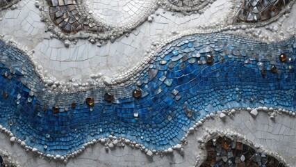 Brown, blue and grey python, snake or crocodile skin background. King snakeskin texture, pattern for banner. Symbol of the year 2024. China New Year