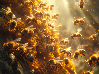 Buzzing Life: Inside the Hive
