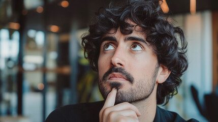 Contemplative Moment: Man in Thought