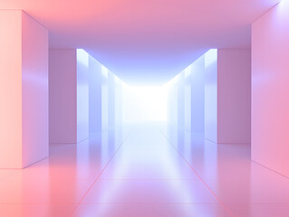 Neon Passage: Futuristic Corridor