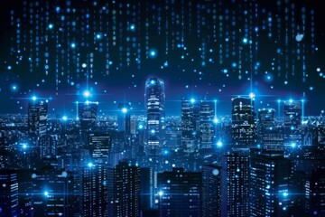 Obraz premium AI Server Room with Glowing Lights, Advanced Artificial Intelligence Infrastructure, Futuristic Digital Technology