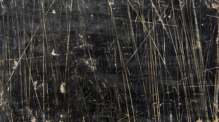 black and white scratch mark texture, etched into black scuffed background