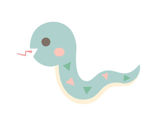 巳年の年賀状などにつかえる可愛い蛇のキャラクターのイラスト