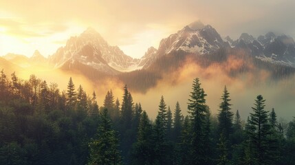 Obraz premium Mountain sunrise